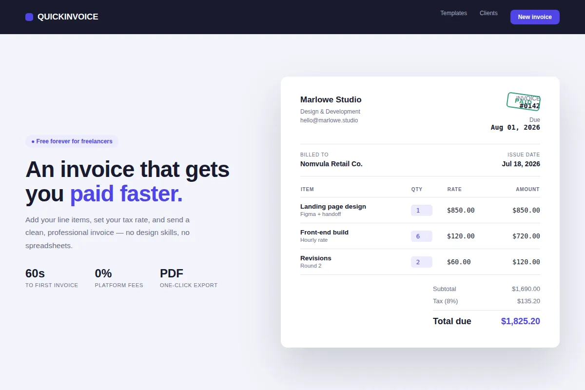 Invoice generator