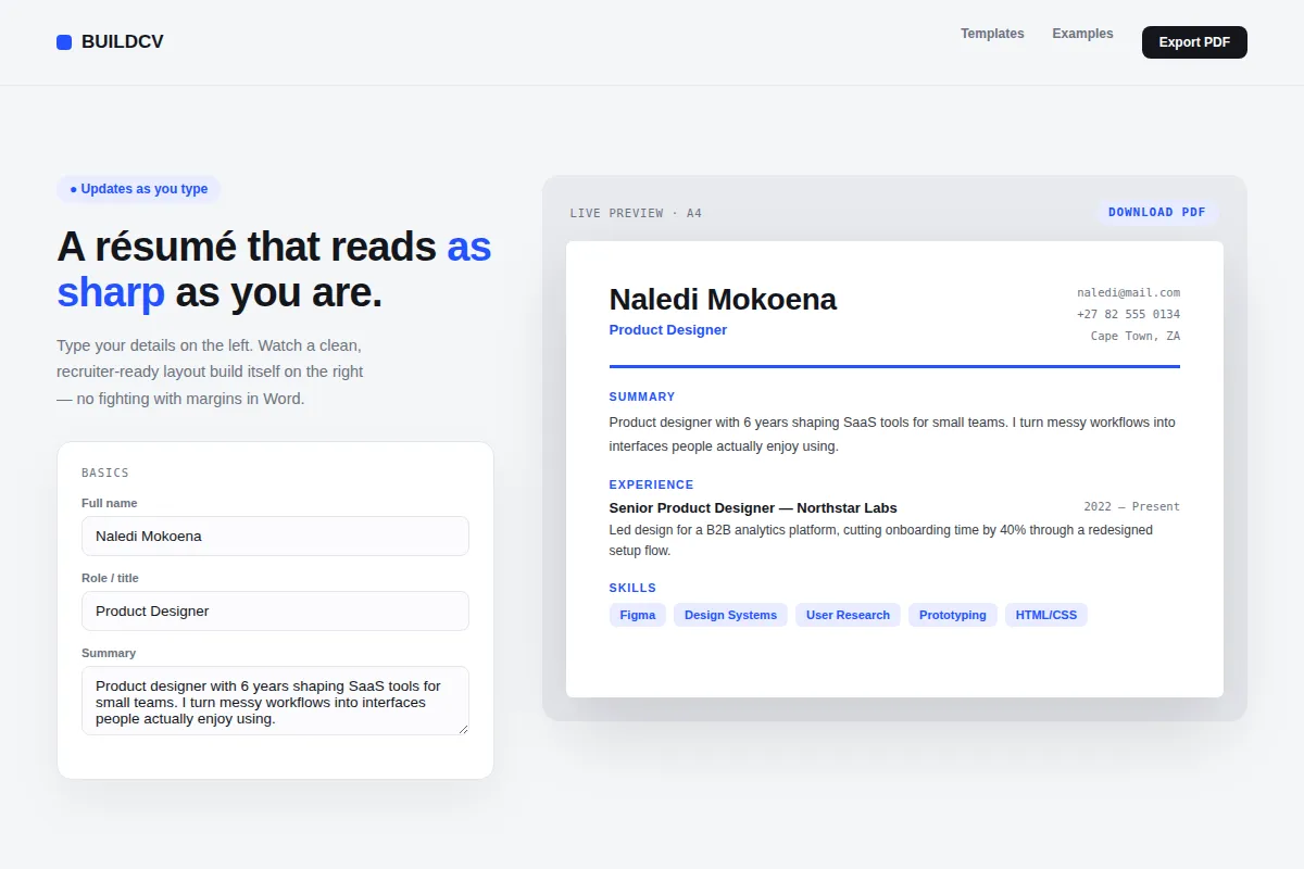 CV builder
